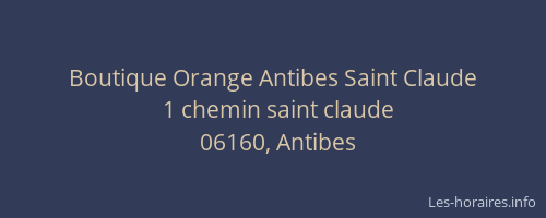 Boutique Orange Antibes Saint Claude