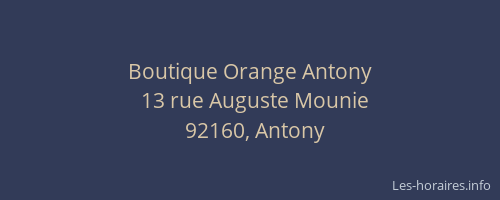 Boutique Orange Antony