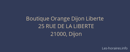 Boutique Orange Dijon Liberte