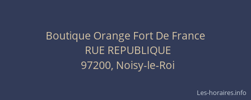 Boutique Orange Fort De France