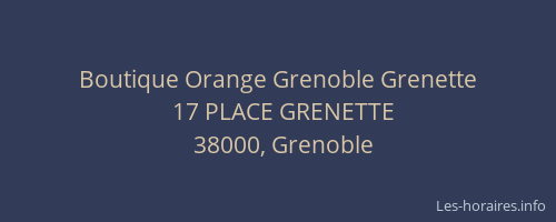 Boutique Orange Grenoble Grenette