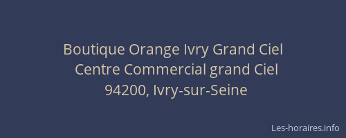 Boutique Orange Ivry Grand Ciel