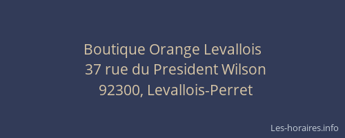 Boutique Orange Levallois