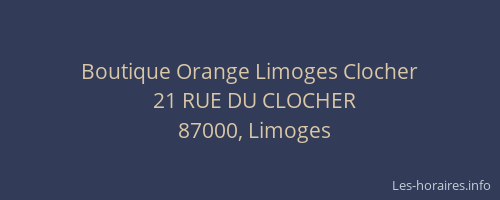 Boutique Orange Limoges Clocher