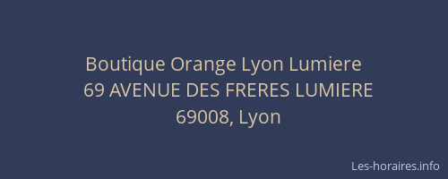 Boutique Orange Lyon Lumiere