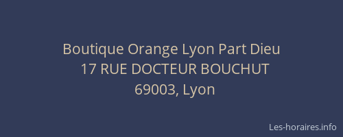 Boutique Orange Lyon Part Dieu