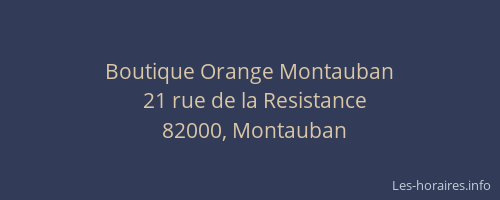Boutique Orange Montauban