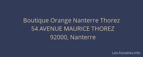 Boutique Orange Nanterre Thorez