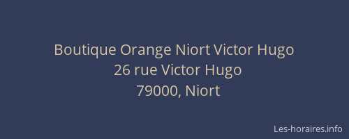 Boutique Orange Niort Victor Hugo