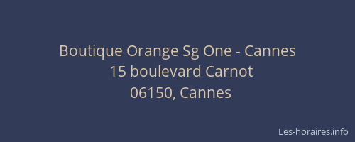 Boutique Orange Sg One - Cannes