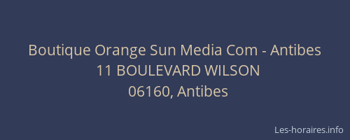 Boutique Orange Sun Media Com - Antibes