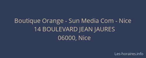 Boutique Orange - Sun Media Com - Nice