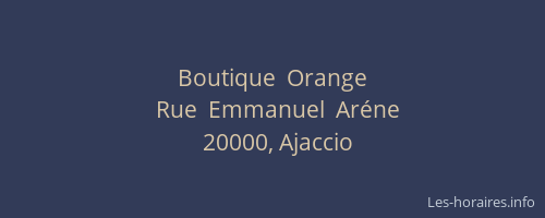 Boutique  Orange