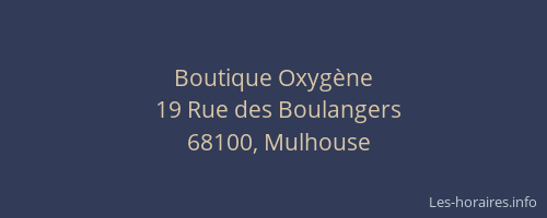 Boutique Oxygène