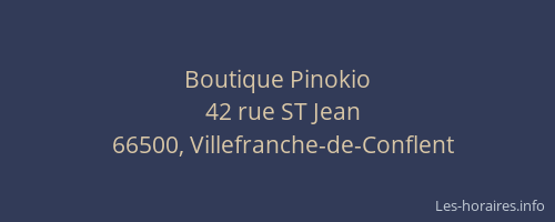 Boutique Pinokio