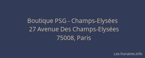 Boutique PSG - Champs-Elysées