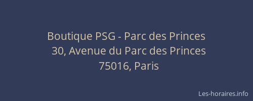 Boutique PSG - Parc des Princes