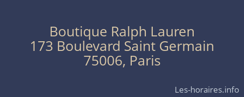 Boutique Ralph Lauren