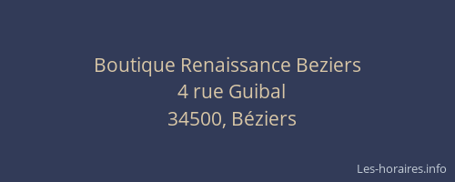 Boutique Renaissance Beziers