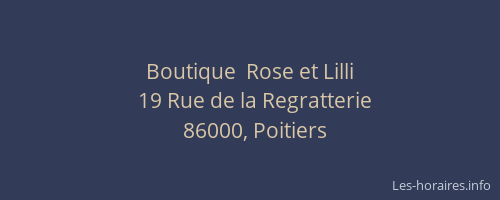 Boutique  Rose et Lilli