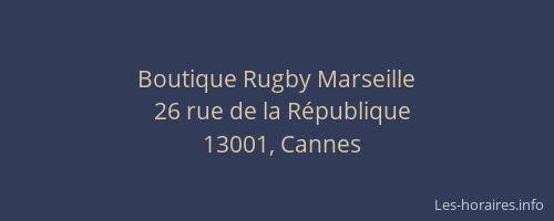 Boutique Rugby Marseille