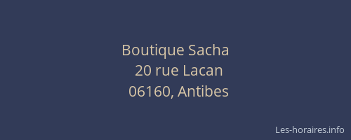 Boutique Sacha