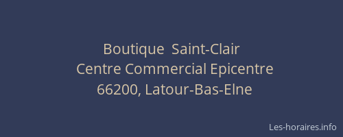 Boutique  Saint-Clair