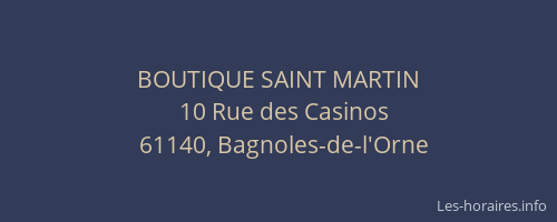 BOUTIQUE SAINT MARTIN