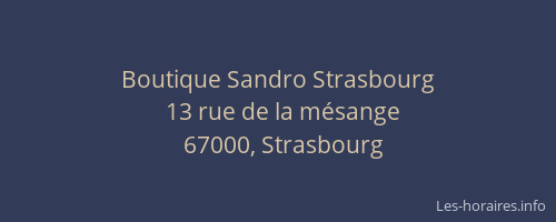 Boutique Sandro Strasbourg