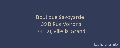 Boutique Savoyarde