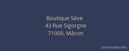 Boutique Sève