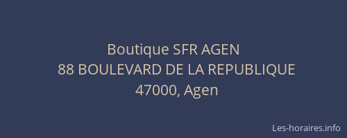 Boutique SFR AGEN