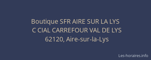 Boutique SFR AIRE SUR LA LYS