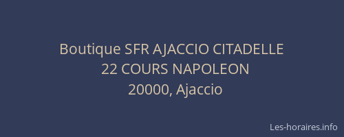Boutique SFR AJACCIO CITADELLE