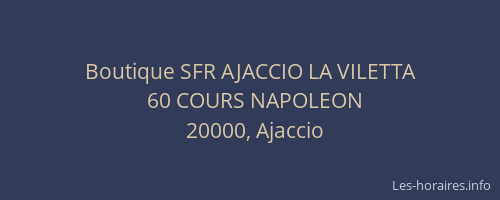 Boutique SFR AJACCIO LA VILETTA