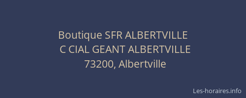 Boutique SFR ALBERTVILLE