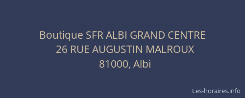 Boutique SFR ALBI GRAND CENTRE