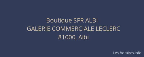 Boutique SFR ALBI
