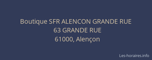 Boutique SFR ALENCON GRANDE RUE