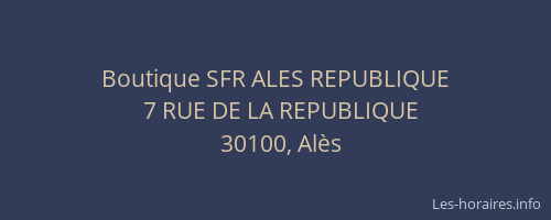 Boutique SFR ALES REPUBLIQUE