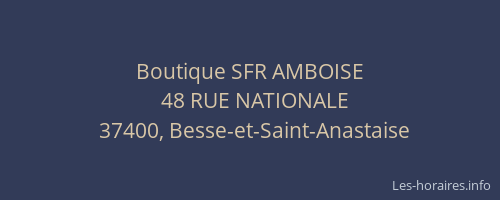 Boutique SFR AMBOISE