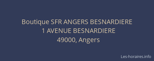 Boutique SFR ANGERS BESNARDIERE
