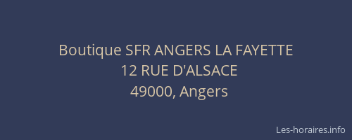 Boutique SFR ANGERS LA FAYETTE