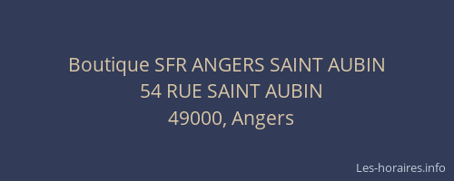 Boutique SFR ANGERS SAINT AUBIN