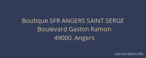 Boutique SFR ANGERS SAINT SERGE