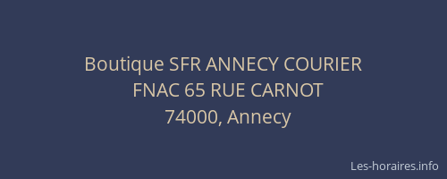 Boutique SFR ANNECY COURIER