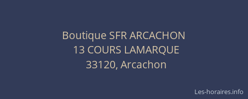 Boutique SFR ARCACHON
