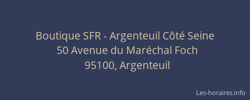 Boutique SFR - Argenteuil Côté Seine
