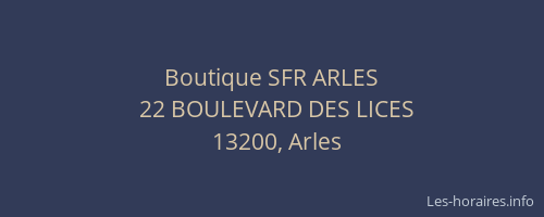 Boutique SFR ARLES