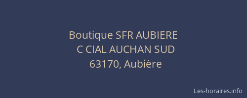 Boutique SFR AUBIERE